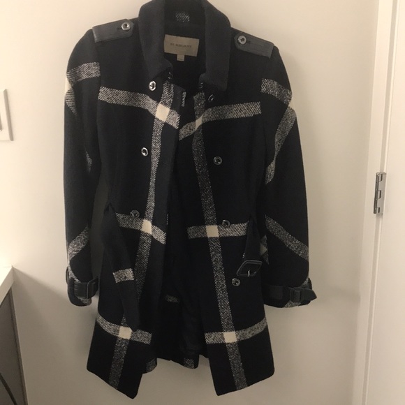 Black/dark Navy Wool Burberry Trench Coat - Picture 11 of 11